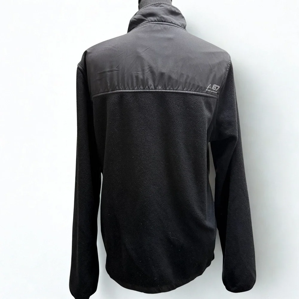 Aeropostale Black Fleece Jacket Full Zip Pockets Size S P‎